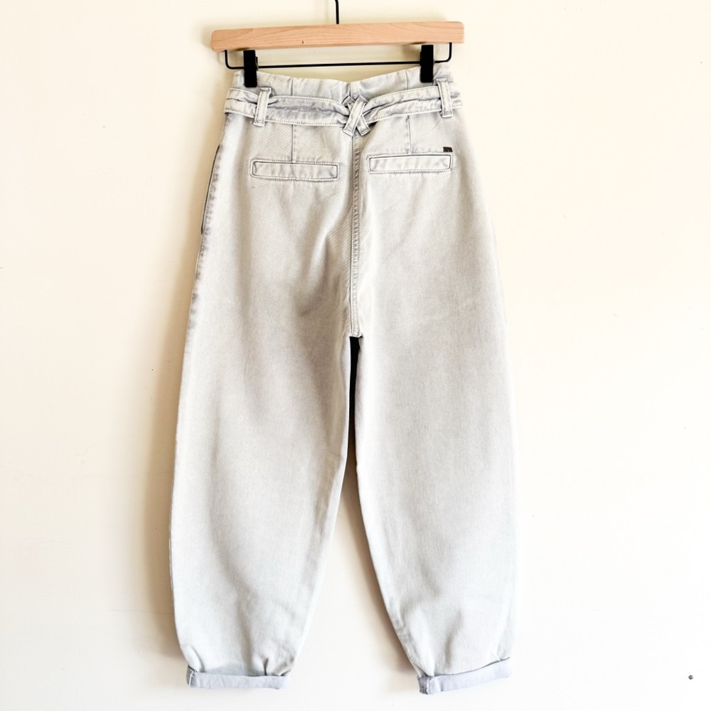 Zara High Rise Balloon Gray Denim Jeans Size 2 - Picture 6 of 13